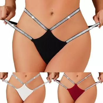 Трусики Трусики Стринги Полые трусики Нижнее белье S