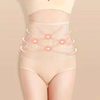 Трусики-трусы женские хлопковые с высокой талией, однотонные, с цветочным узором, приподнимающие ягодицы, дышащие, сексуальные, большого размера, с треугольными чашечками L красный