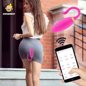 Трусики-вибратор с управлением через приложение Bluetooth, беспроводной портативный вагинальный массажный стимулятор клитора для пар