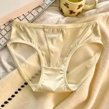 Трусики женские кружевные нижнее белье для женщин молодежные мягкие удобные облегающие бедра соблазнительные сетчатые с низкой талией бесшовные треугольные трусики трусы нижнее белье M