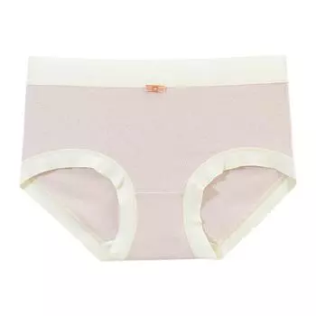 Трусики женское нижнее белье средняя талия дышащие удобные не оставляющие следов большие размеры утягивающие бедра треугольные трусики M телесный