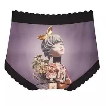 Трусики Женское нижнее белье Женские трусики средней длины без следов Индивидуальная маска для лица Трусы Голова Высокого Качества Трусы Большого Размера Модные женские трусы нижнее белье M