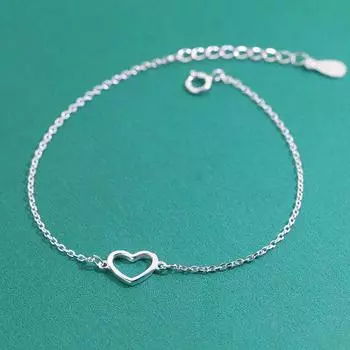 Trusta 100% стерлингового серебра 925 пробы модные женские украшения браслет с полым сердечком 15,5 см для подарка девушкам Прямая доставка DS568