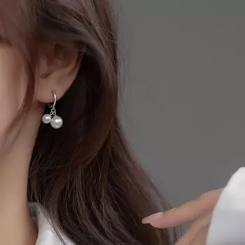 Trustdavis Роскошные модные серьги-кольца из стерлингового серебра 925 пробы с синтетическим натуральным жемчугом для женщин, свадебные украшения для девушек, ювелирные украшения Df154 5cm золотой