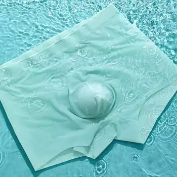 Трусы бесшовные однотонные ультратонкие мужские трусы-боксеры Ice Silk Daily XL