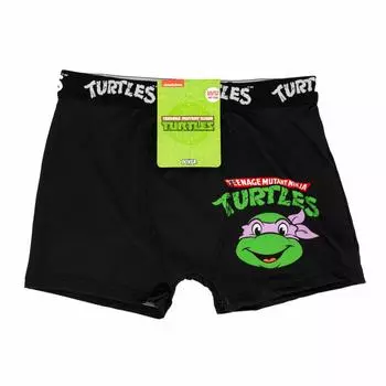 Трусы-боксеры Черепашки-ниндзя стрейч из микрофибры Детский NICKELODEON 14/16 ans чёрный