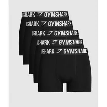 Трусы-боксеры GYMSHARK 5PK черные A5A8D BCC0