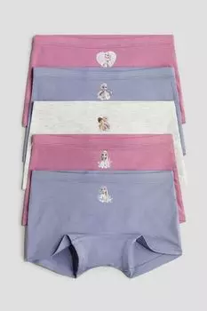 Трусы-боксеры HM Cotton, 5 пар в упаковке, синие, замороженные