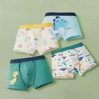 Трусы-боксеры среднего размера из тонкого хлопка для мальчиков, для детей и студентов 4XL: 140-155cm, 80-100kg