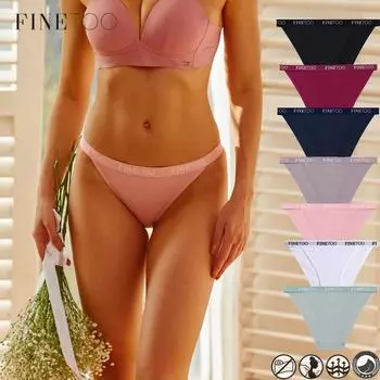 Трусы FINETOO, однотонное женское белье, удобные трусики S-XL S белый