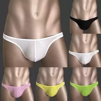 Трусы из ледяного шелка, нижнее белье, трусики-мешочек с низкой посадкой L