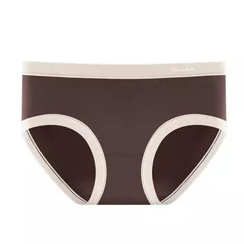 Трусы из модала для девочек, бесшовное нижнее белье со средней талией, антибактериальные трусики с промежностью из тутового шелка для женщин M