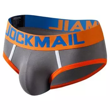 Трусы JOCKMAIL Хлопковое мужское нижнее белье контрастного цвета M красный
