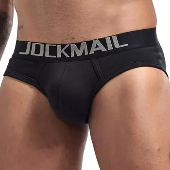 Трусы JOCKMAIL, модное мужское нижнее белье с низкой талией, удобные трусы из хлопкового материала, спортивные дышащие повседневные шорты M белый