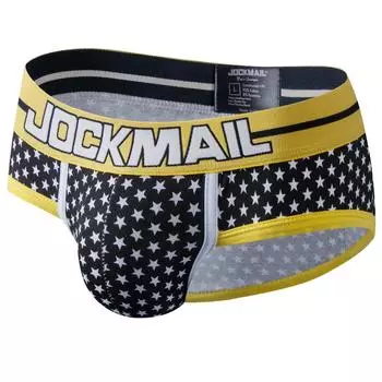 Трусы JOCKMAIL Мужское нижнее белье с низкой посадкой и принтом пентаграммы из хлопка