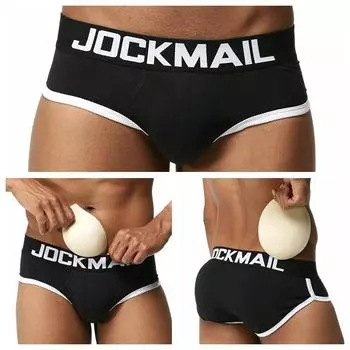 Трусы JOCKMAIL Регулируемая подтяжка ягодиц Увеличение ягодиц Съемные подушечки из пеноматериала спереди и сзади Улучшенное мужское нижнее белье M