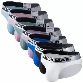 Трусы JOCKMAIL с низкой талией, модное хлопковое дышащее мужское нижнее белье для спорта и отдыха