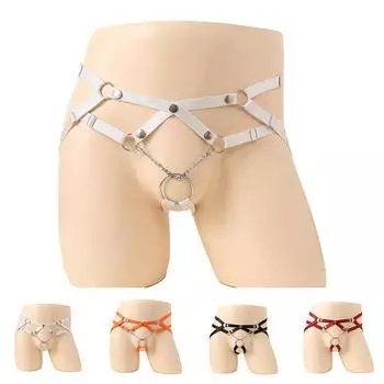 Трусы мужские Sissy с мягкой бретелькой и открытой спиной, бандажные колготки