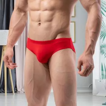 Трусы мужские Yousheng с низкой посадкой, трехмерные, U-образные, однотонные, дышащие, удобные трусы M темно-синий