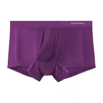 Трусы-поддержки для мошонки для мужчин: Боксеры для ружей Youth Gun с разделением пуль и U-образным выпуклым дизайном 5XL фиолетовый