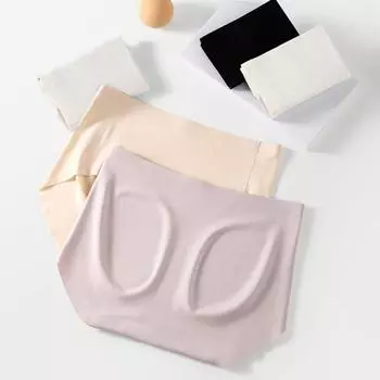 Трусы-подкладки из губки для промежности, анти-смущение, средняя талия, спортивные трусики для йоги, йога XL белый