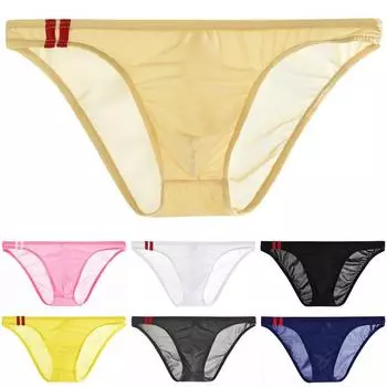 Трусы с низкой талией, нижнее белье, сплошной мешочек, трусы больших размеров, стринги, Sissy L