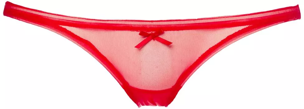 Трусы с открытой промежностью в резинке Lolipan Scanty Anime Сделано в Японии 112034 La Pomme Brand Red [La Pomme] Прозрачные женские