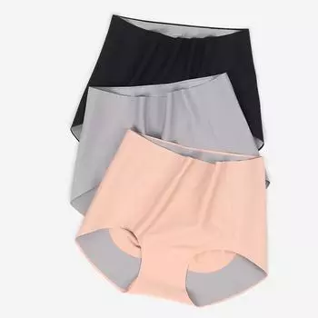 Трусы с высокой талией, бесшовное нижнее белье, женские брюки с подтяжкой живота, льняное анионное антибактериальное нижнее белье с промежностью M