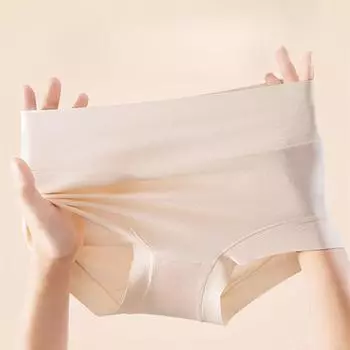 Трусы с высокой талией из длинноволокнистого хлопка Синьцзян, утягивающее нижнее белье для женщин, удобные антибактериальные трусики больших размеров для женщин M