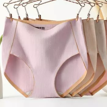 Трусы с высокой талией, женские трусики, удобное нижнее белье больших размеров