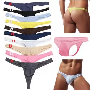 Трусы, сексуальные мужские стринги с Т-образной спинкой, стринги Танга, удобное нижнее белье, дышащее нижнее белье M