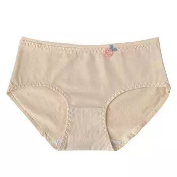 Трусы со средней талией, высокоэластичное бесшовное женское нижнее белье, женские дышащие трусики M чёрный