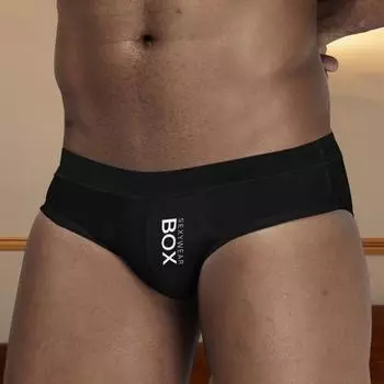 Трусы, стильные удобные трусы с низкой талией, облегающие эластичные мужские трусы, мужские спортивные трусы для дома M чёрный