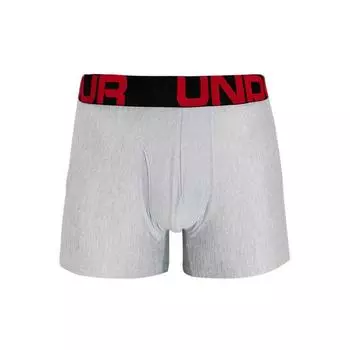 Трусы Under Armour Tech Boxerjock 3 дюйма, комплект мужского нижнего белья из 2 штук Светло-серый Темно-серый 1363618-011 S