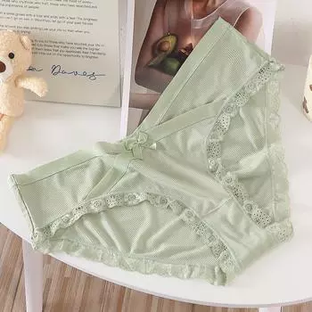 Трусы V-образной формы Cross Over Over Over большого размера нижнее белье для женщин Трусики с высокой эластичностью Дышащие женские трусы с промежностью XL чёрный