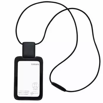 trystrams trystrams ID card holder SMOOTH strap vertical black THF-MG02D