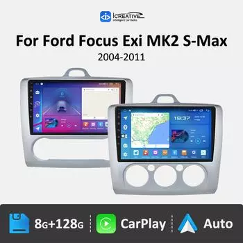 TS10 7862 Android 10 автомобильное радио аудио стерео для Ford Focus Exi MK2 S-Max 2004-2011 навигация беспроводной CarPlay авто без 2din DVD