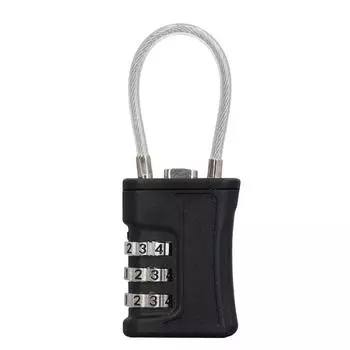 TSA Навесные замки для багажа Сбрасываемый 3-значный кодовый навесной замок TSA для офисного шкафчика в спортзале, чемодана, черный чёрный