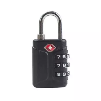 TSA Таможенный кодовый замок-навесной замок Шкафчик для шкафчика Новый 3-значный кодовый замок Путешествия чёрный