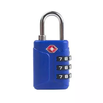 TSA Таможенный кодовый замок-навесной замок Шкафчик для шкафчика Новый 3-значный кодовый замок Путешествия синий