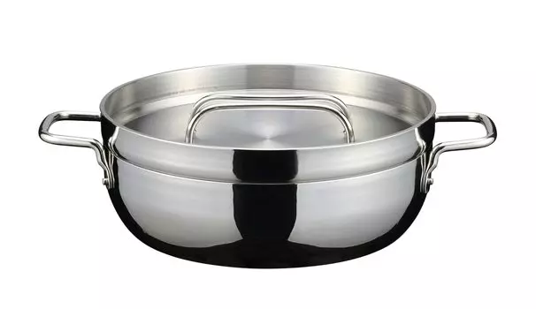 TSBBQ Light нержавеющая сталь половина голландская духовка для приготовления пищи 10 дюймов зеркальная отделка в Tsubame (Безводный горшок) TSBBQ-029 [Сделано Санджо]