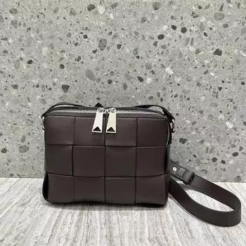 Тщательно отобранная новая стильная сумка через плечо B Fashion V, маленькая квадратная сумка, сетчатая тканая сумка для камеры, сумка-коробка, сумка на плечо 21x5x15cm