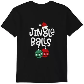 TSHIRT Jingle Balls Tinsel Tits Matching Couple Christmas T-Shirt Funny Xmas Men Women s Family Holiday Gift for Her Him T Shirt 3XL