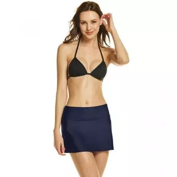 TSLA Однотонный купальник с юбкой TM FSK01