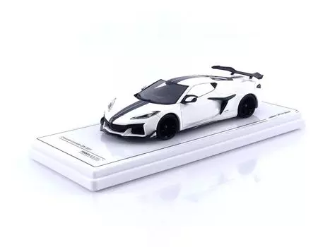 TSM MODEL Chevrolet Corvette Z06 2023 Arctic White Finished Product 1/43