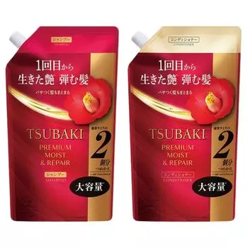 TSUBAKI Premium Moist Repair Шампунь Сменный блок 600 мл Кондиционер для волос Сменный блок 600 мл 2 вида [Набор] & &