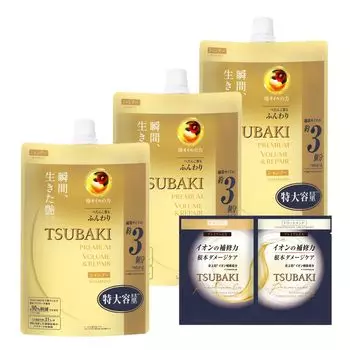 TSUBAKI Premium Repair Shampoo Refill 1000 мл x 3 Бонус Damage Hair Care Repair Firmness Shine Refill большой емкости [Оптовая закупка] +