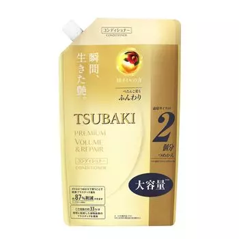 TSUBAKI Premium Volume Repair Conditioner Refill Tsubaki Hari Koshi Liquid Beige Refill 660 мл и упаковка