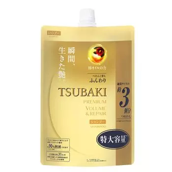 TSUBAKI Premium Volume Repair Шампунь для восстановления объема Tsubaki Hari Koshi Liquid Beige 1 литр и упаковка (х 1)