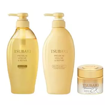 Tsubaki Premium Volume & Repair Шампунь-кондиционер и восстанавливающая маска 180 г НАБОР